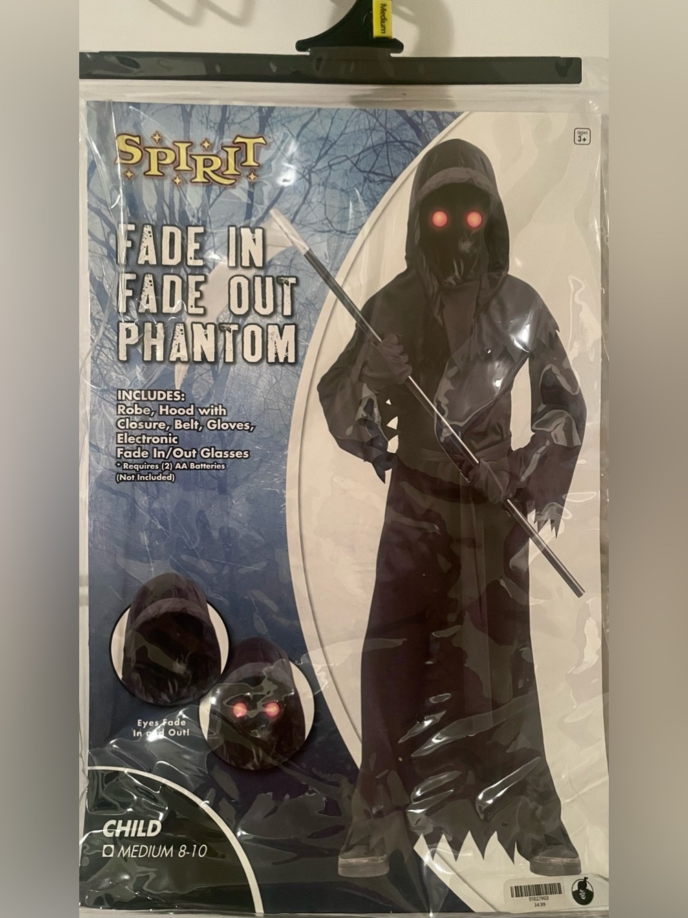 Spirit Phantom Red Glowing Eyes Reaper Costume